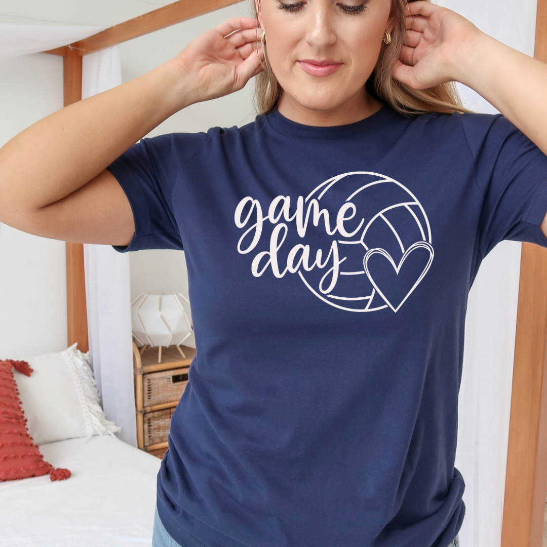 Game Day volleyball t-shirt -Navy tee Shabby Lane