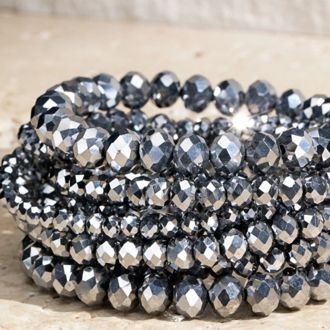 Glass Bead Stacked Bracelet Mixed beads Shabby Lane