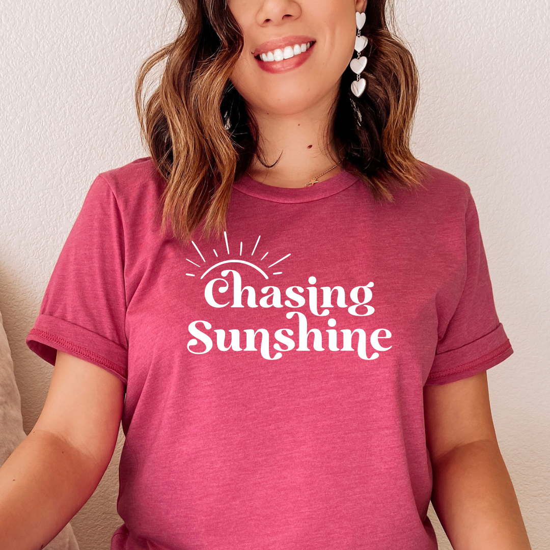Chasing Sunshine - Raspberry T-shirt tee Shabby Lane