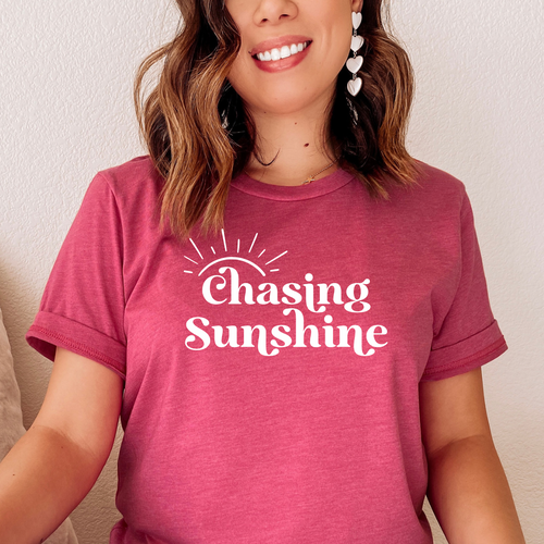 Chasing Sunshine - Raspberry T-shirt tee Shabby Lane   