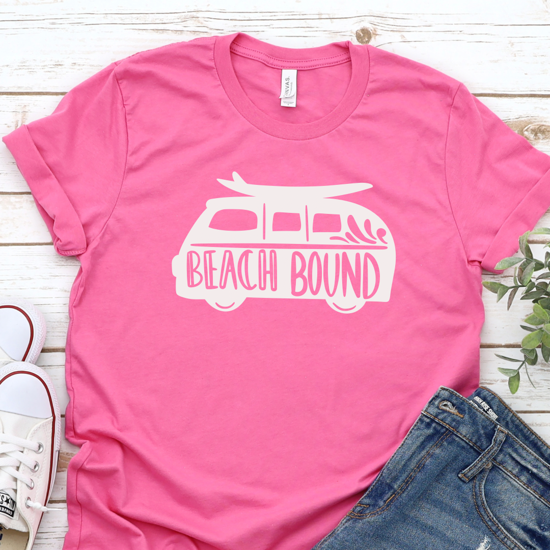 Beach Bound - pink T-shirt tee Shabby Lane