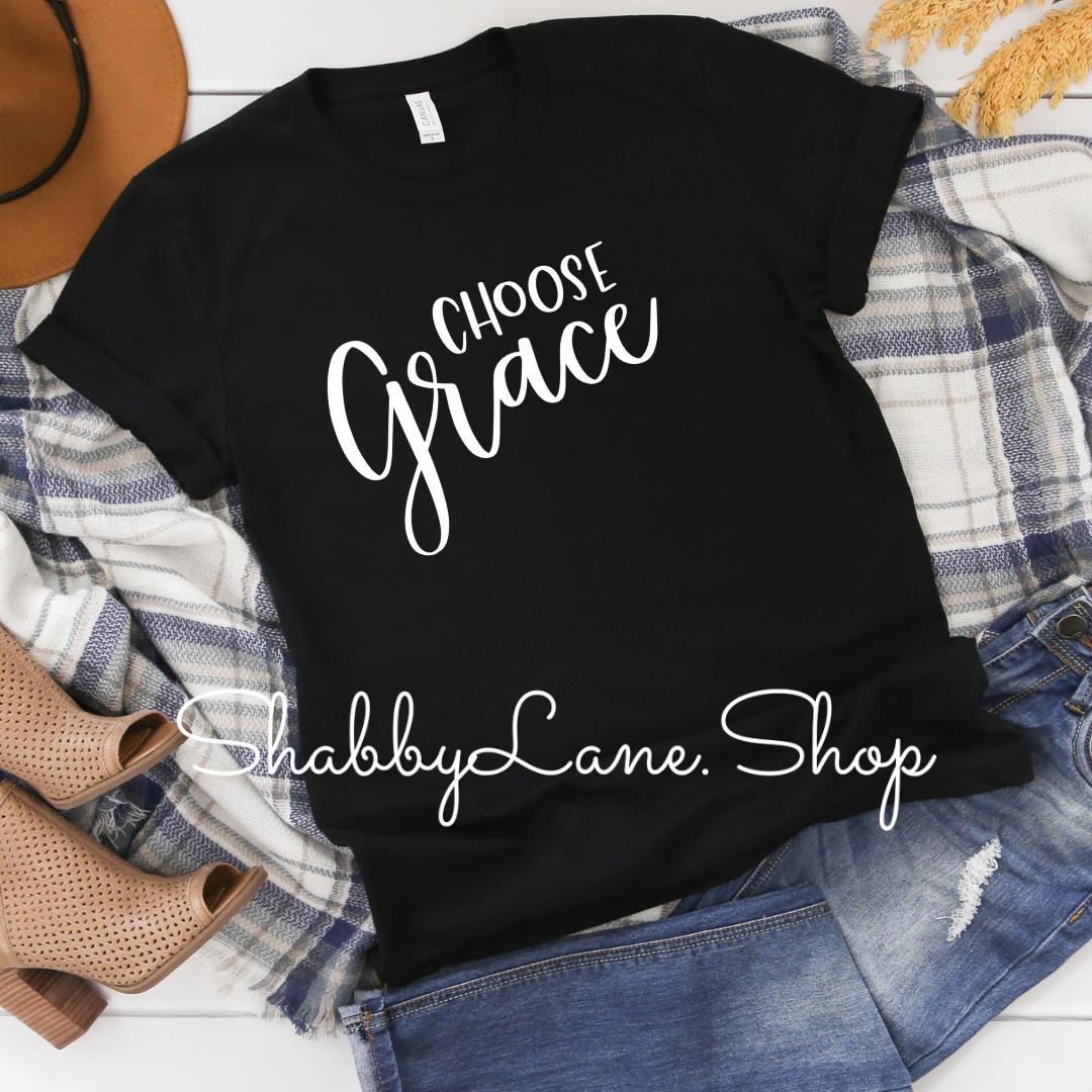 Choose Grace - Black tee Shabby Lane