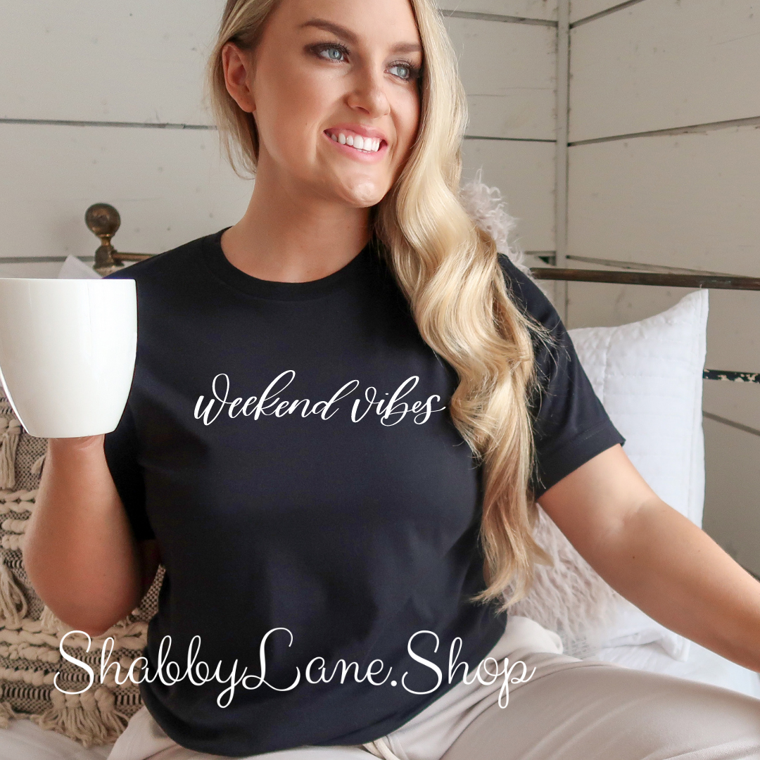 Weekend Vibes - Black T-shirt tee Shabby Lane