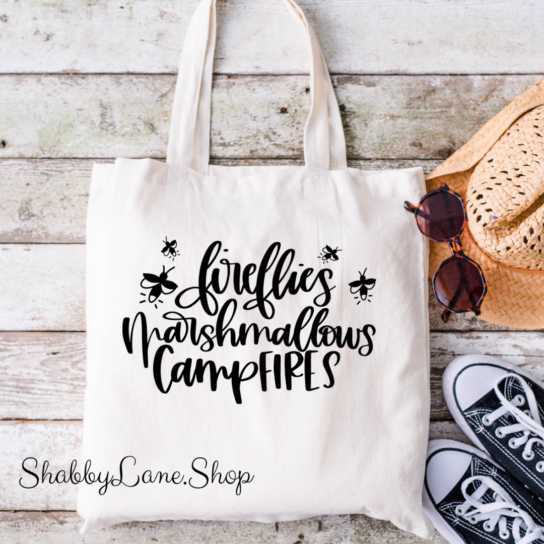 Sweet canvas market tote - fireflies and campfires Shabby Lane