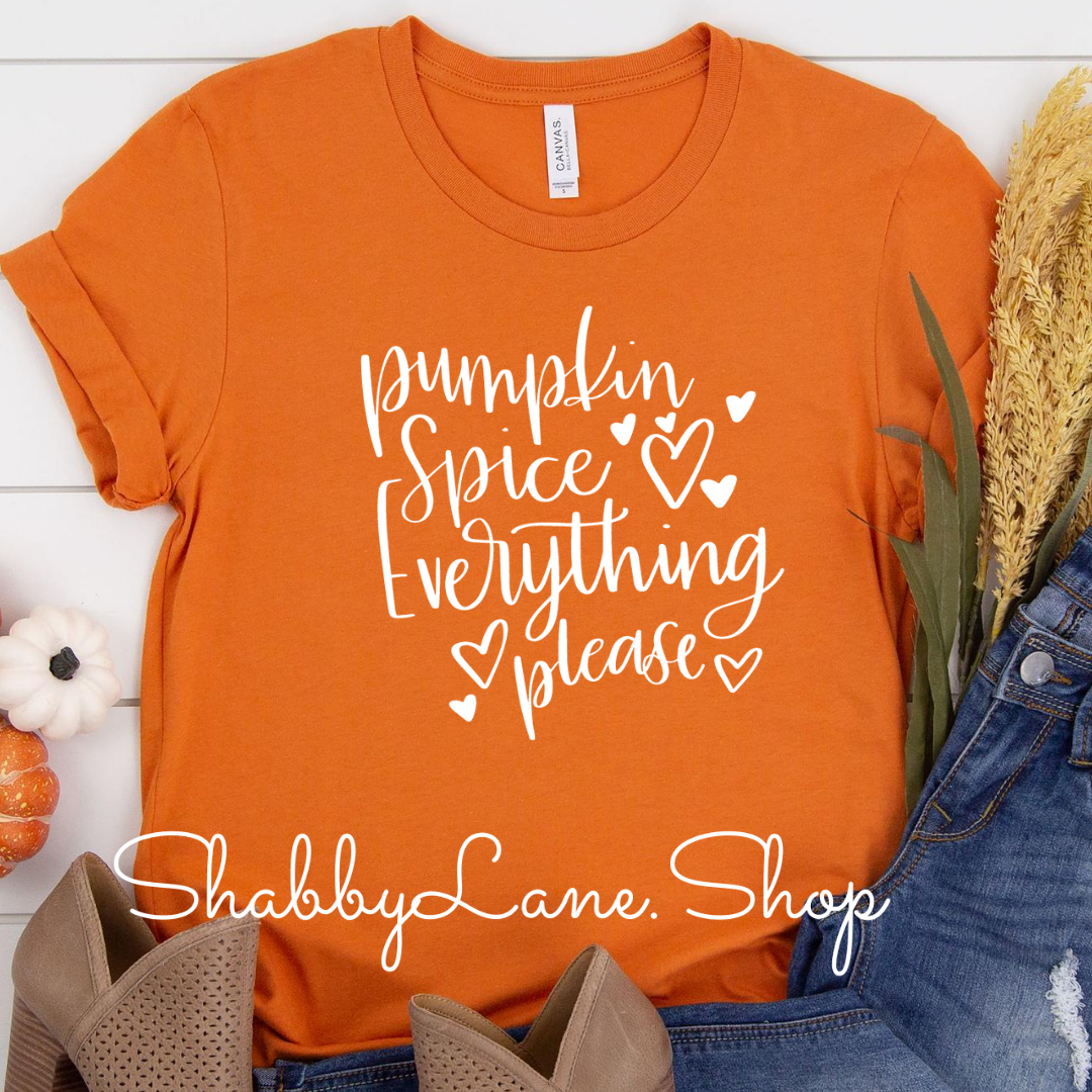 Pumpkin spice everything ! Orange tee Shabby Lane