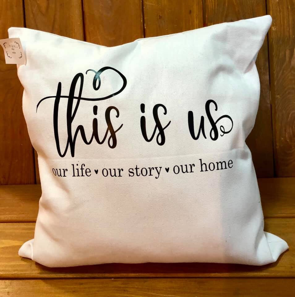 This is us. Canvas pillow Shabby Lane
