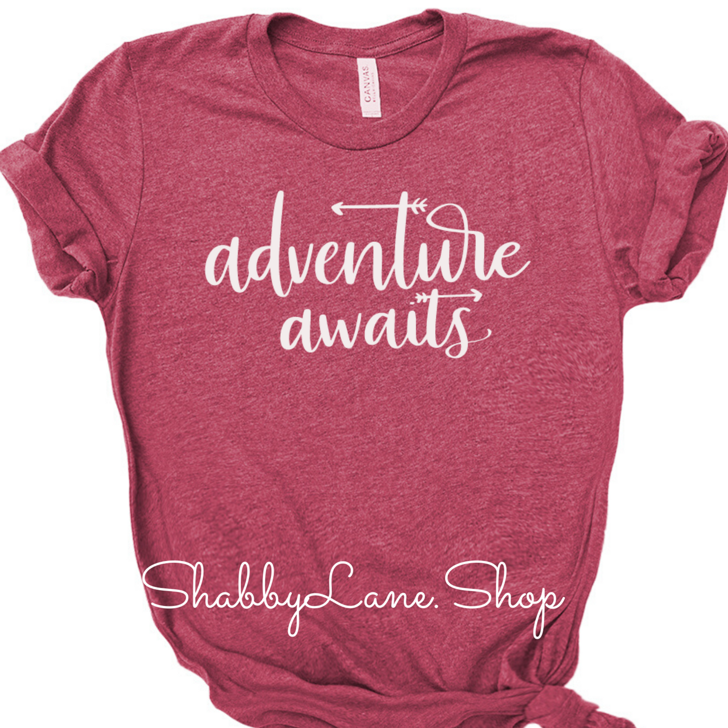 Adventure awaits - raspberry tee tee Shabby Lane