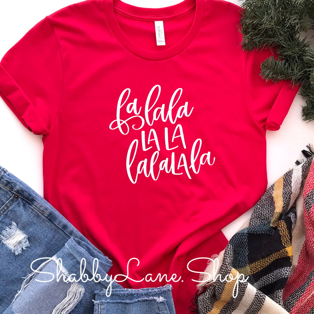 Falalala- Red Short Sleeve tee Shabby Lane