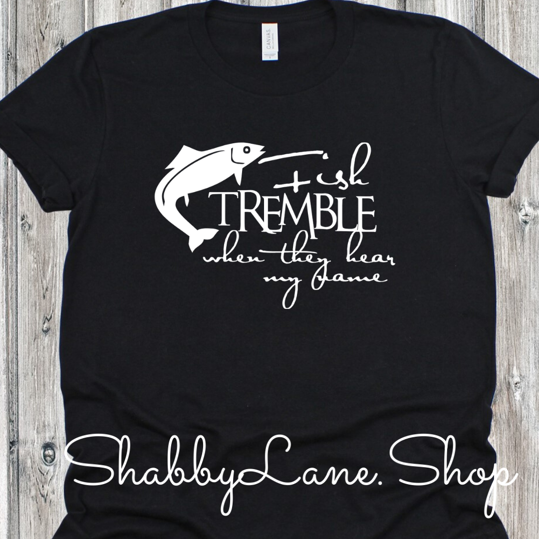 Fish Fear My Name - black tee Shabby Lane
