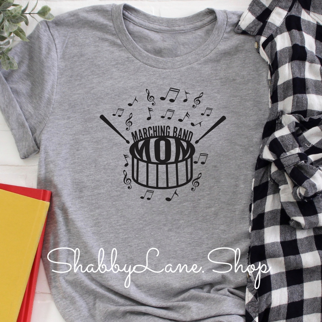 Marching band mom drum - Gray tee Shabby Lane