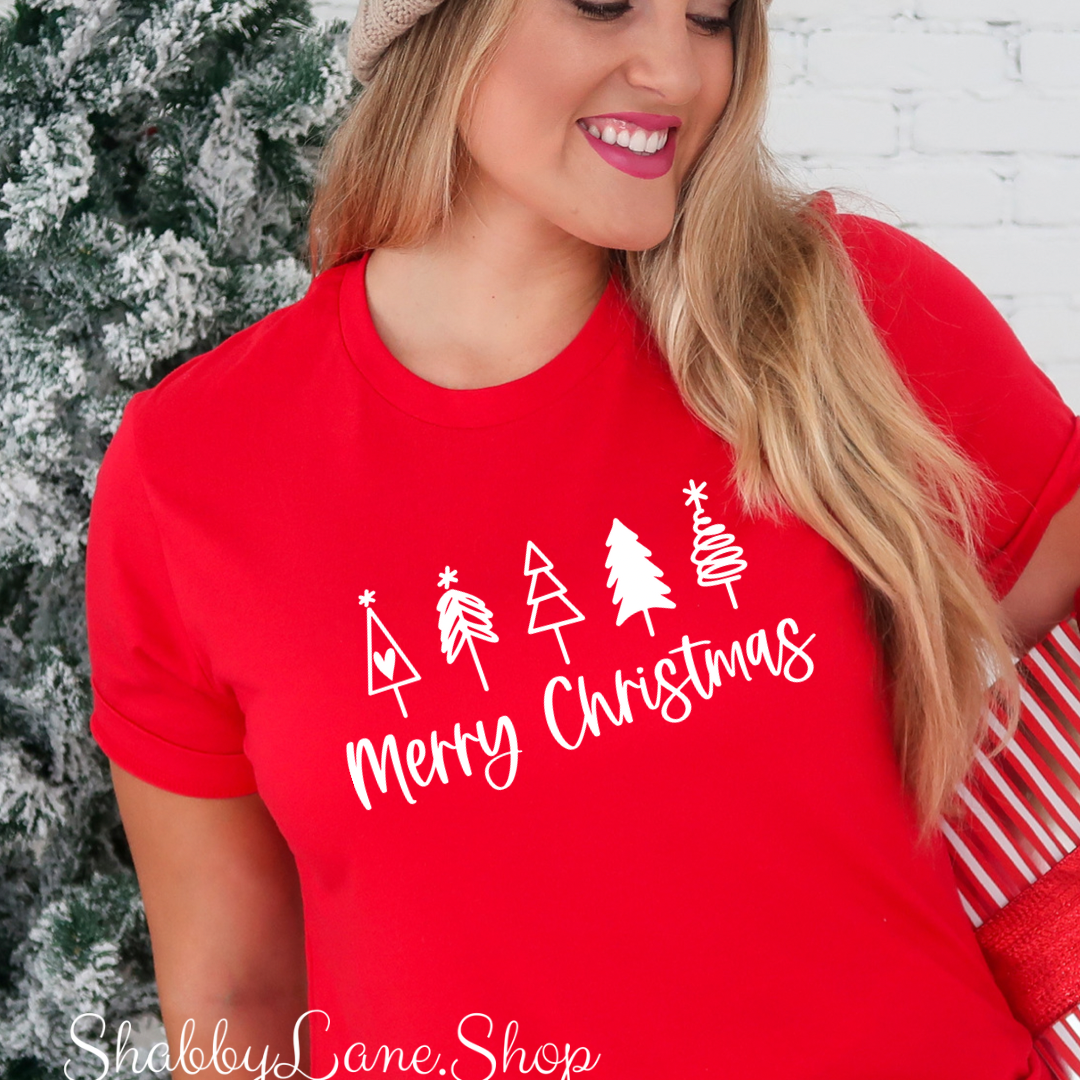 Merry Christmas trees - Red tee Shabby Lane