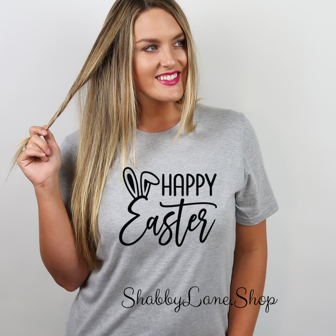 Happy Easter - Gray t-shirt tee Shabby Lane