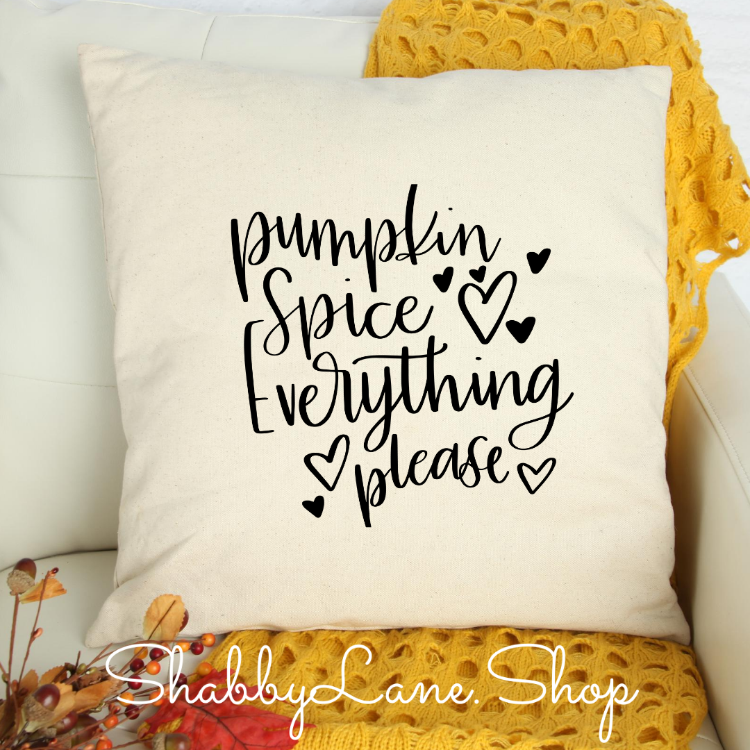 Pumpkin spice everything - white pillow Shabby Lane