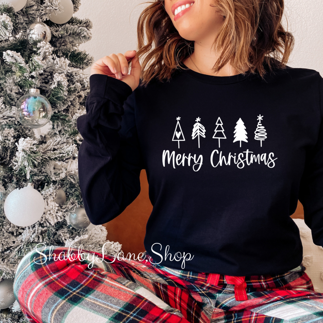 Merry Christmas trees - Black tee Shabby Lane