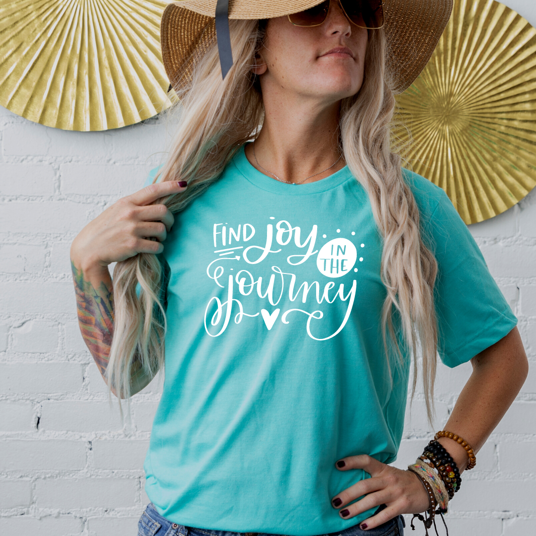 Find Joy in the Journey T-shirt sea green tee Shabby Lane