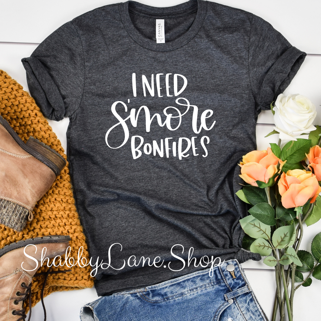 I need s’more bonfires - T-Shirt - Dark Gray tee Shabby Lane