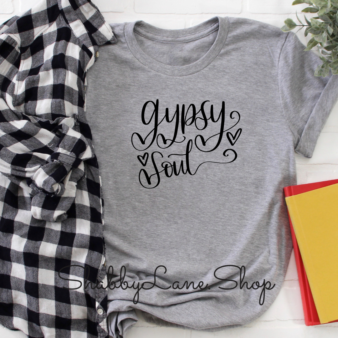 Gypsy Soul - Light Gray tee Shabby Lane
