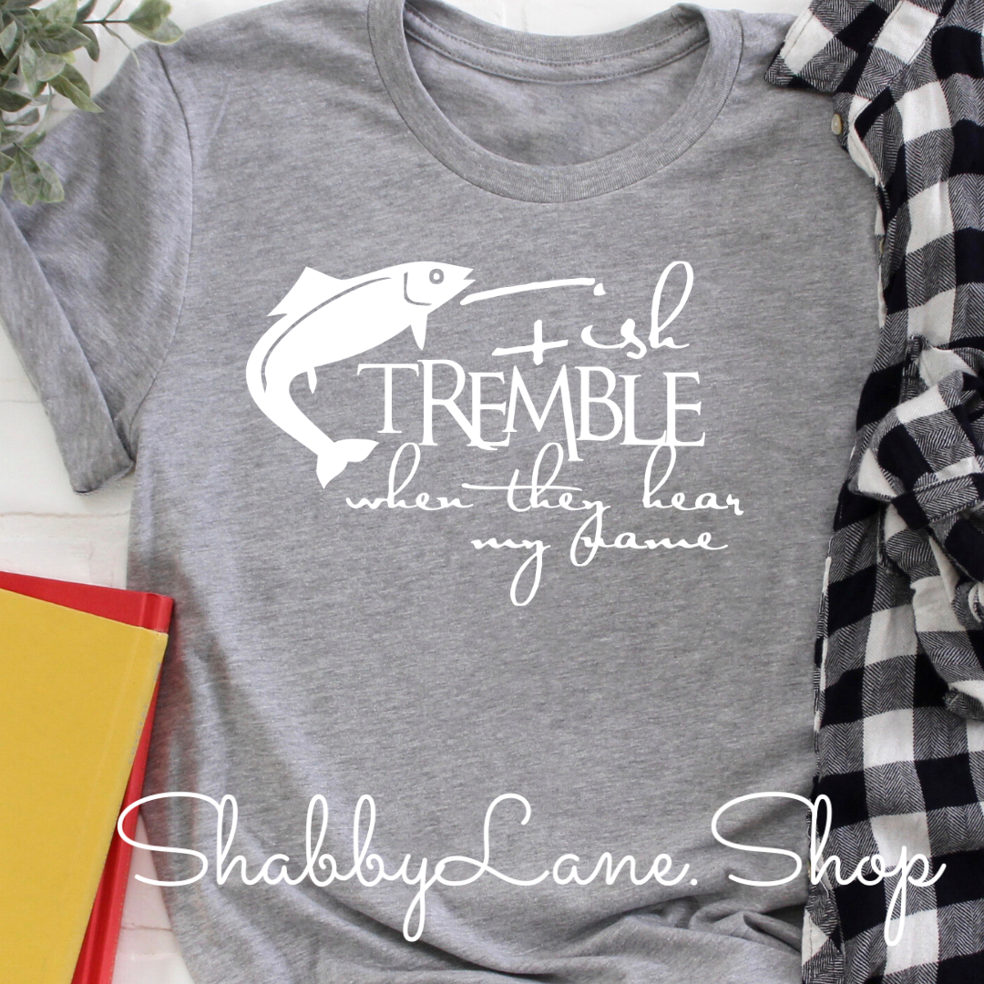 Fish Fear My Name - Heather Gray tee Shabby Lane