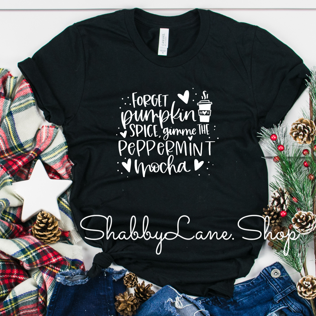 Gimme peppermint mocha - Black tee Shabby Lane