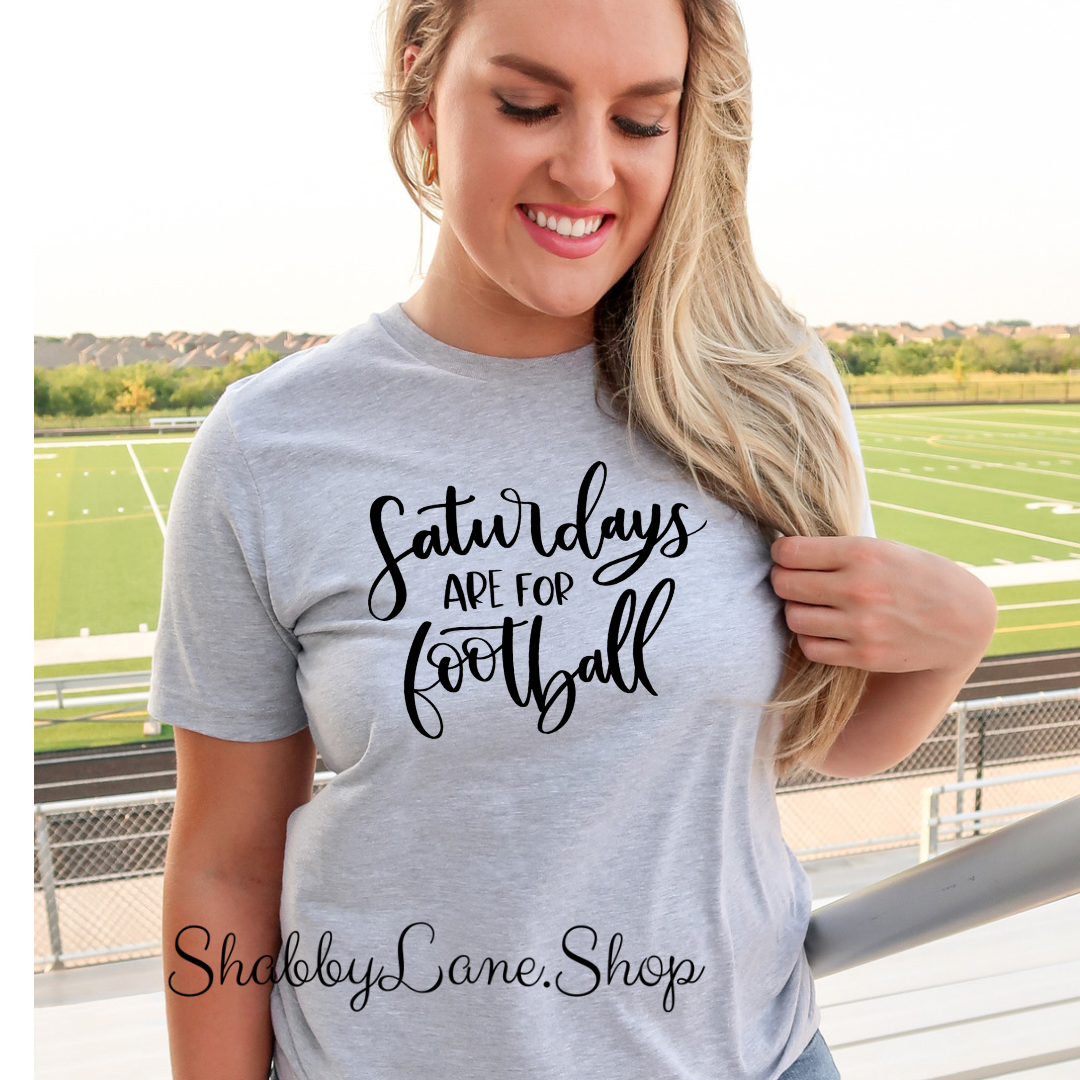 Saturdays are for football - Gray tee Shabby Lane