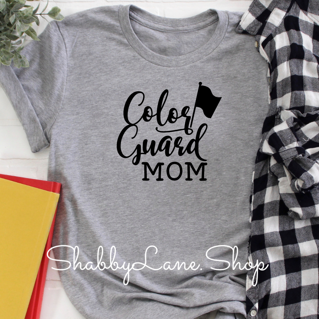 Color Guard Mom - Gray tee Shabby Lane