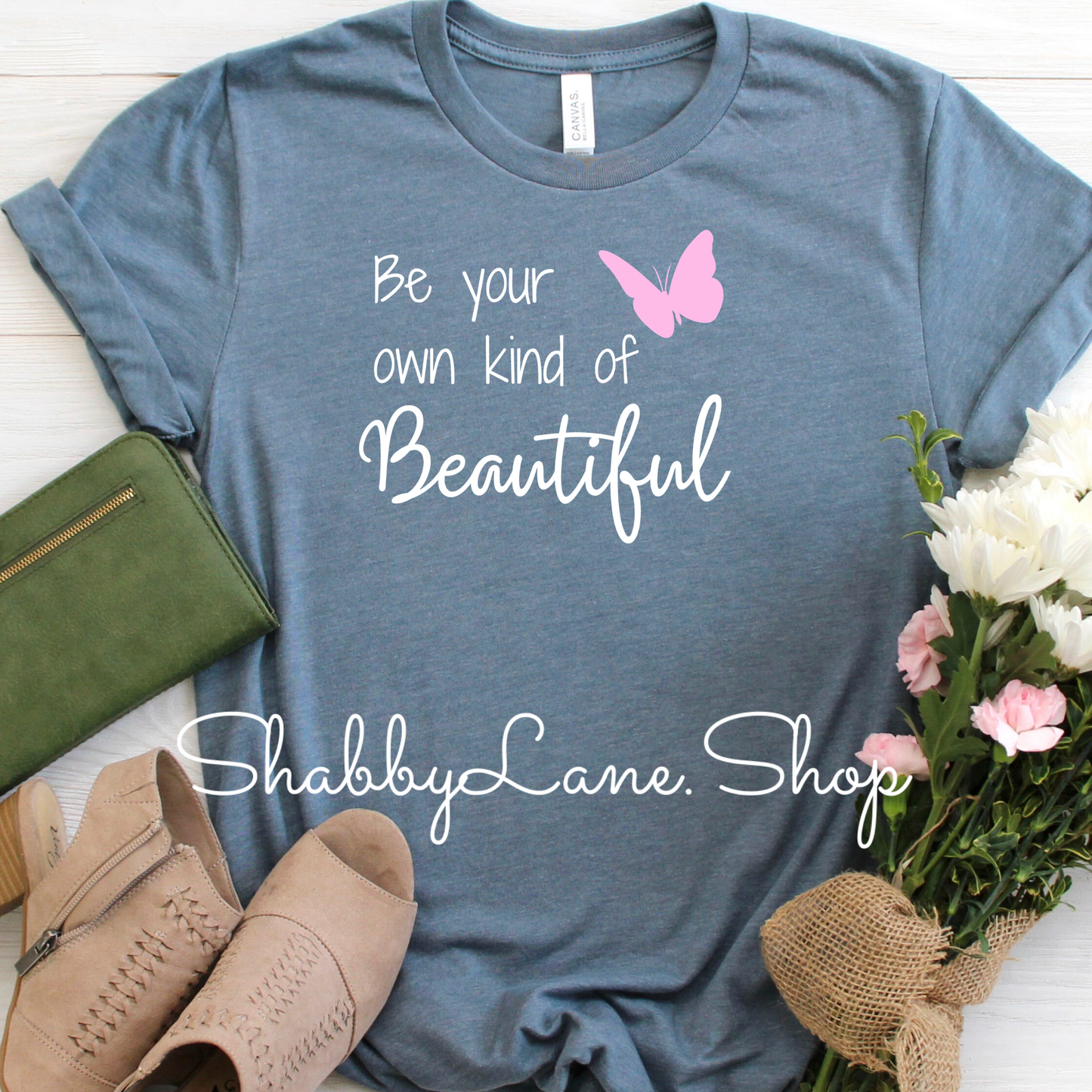 Own Kind of Beautiful - Heather slate tee tee Shabby Lane