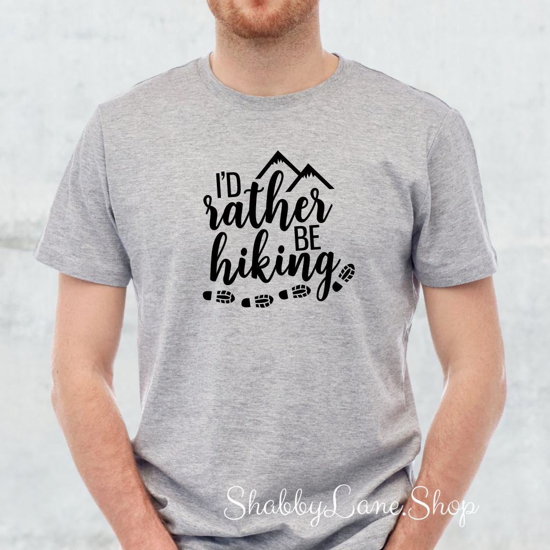 I’d rather be hiking - Gray T-shirt men tee Shabby Lane