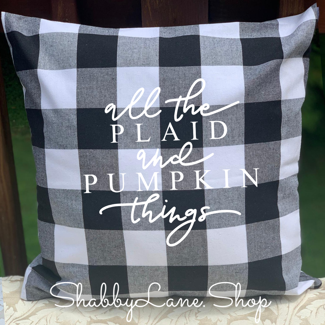 All the plaid! - White Buffalo plaid pillow Shabby Lane