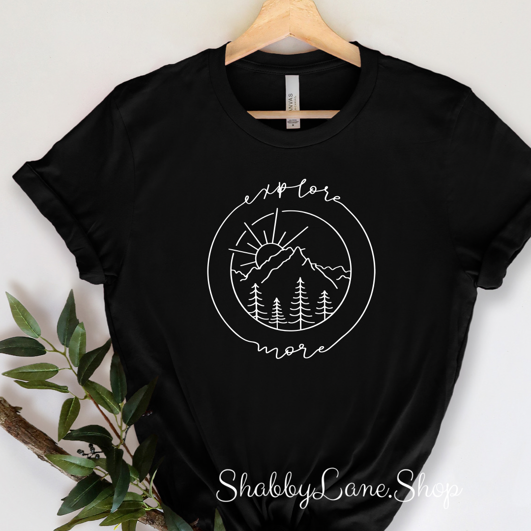 Explore more - Black T-shirt tee Shabby Lane