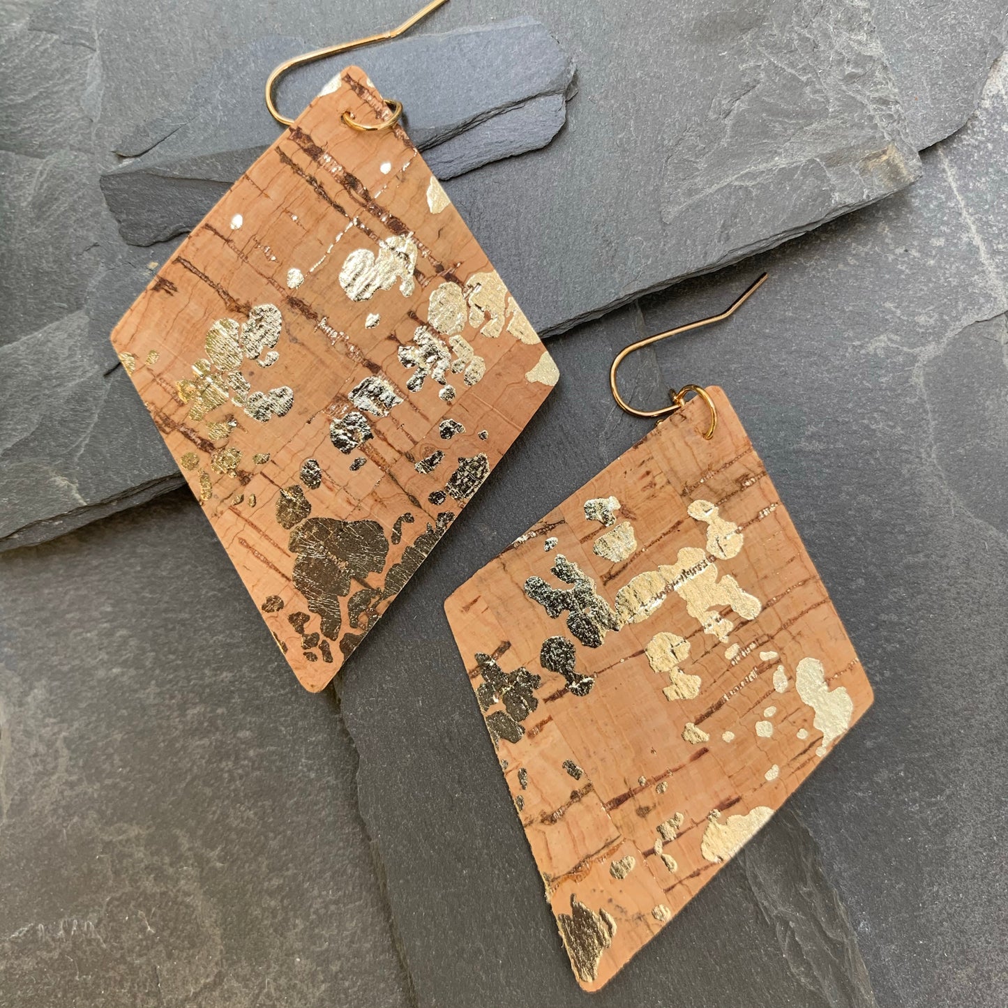 Beautiful cork silver earrings Shabby Lane