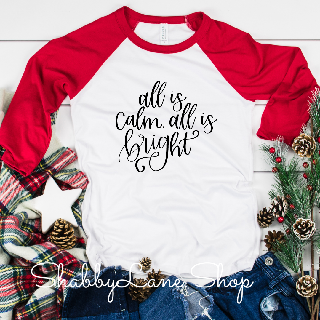 All is calm - red sleeves tee Shabby Lane