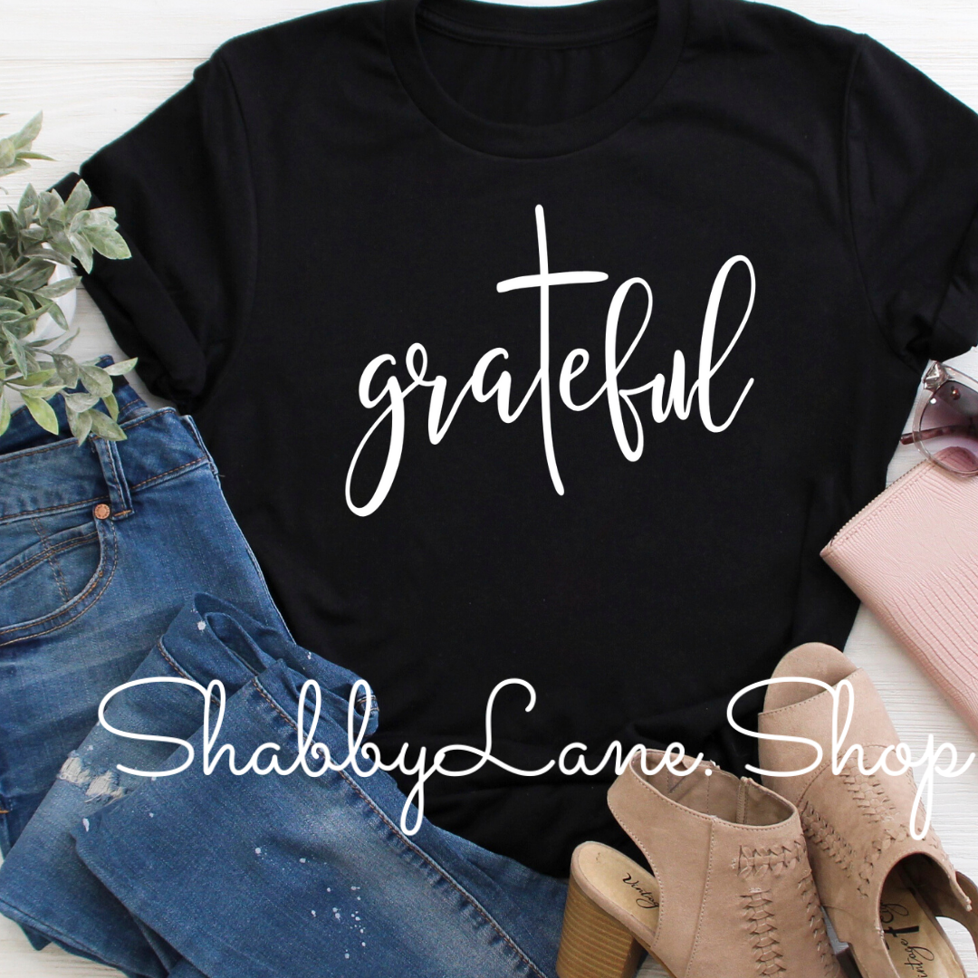 Grateful tee black tee Shabby Lane