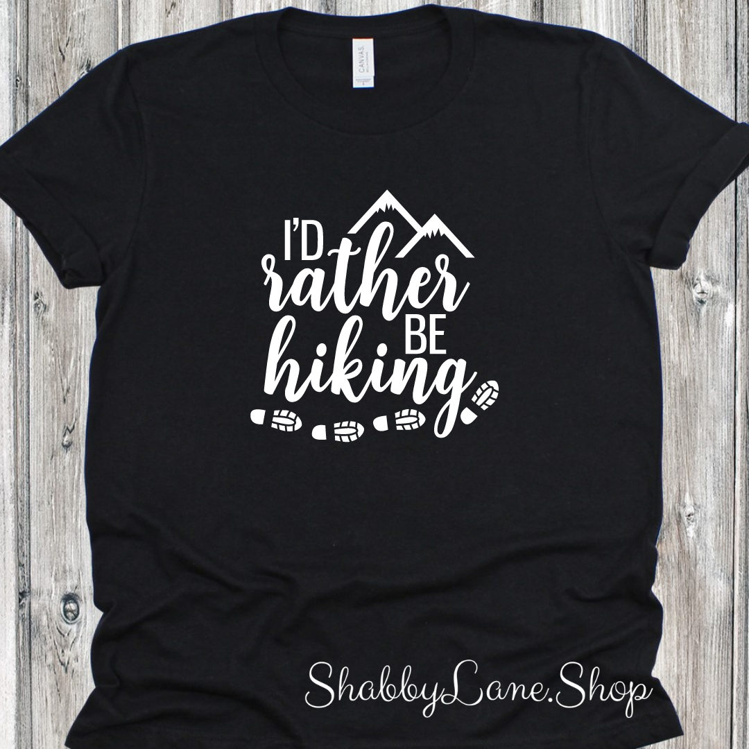 I’d rather be hiking - Black T-shirt men tee Shabby Lane