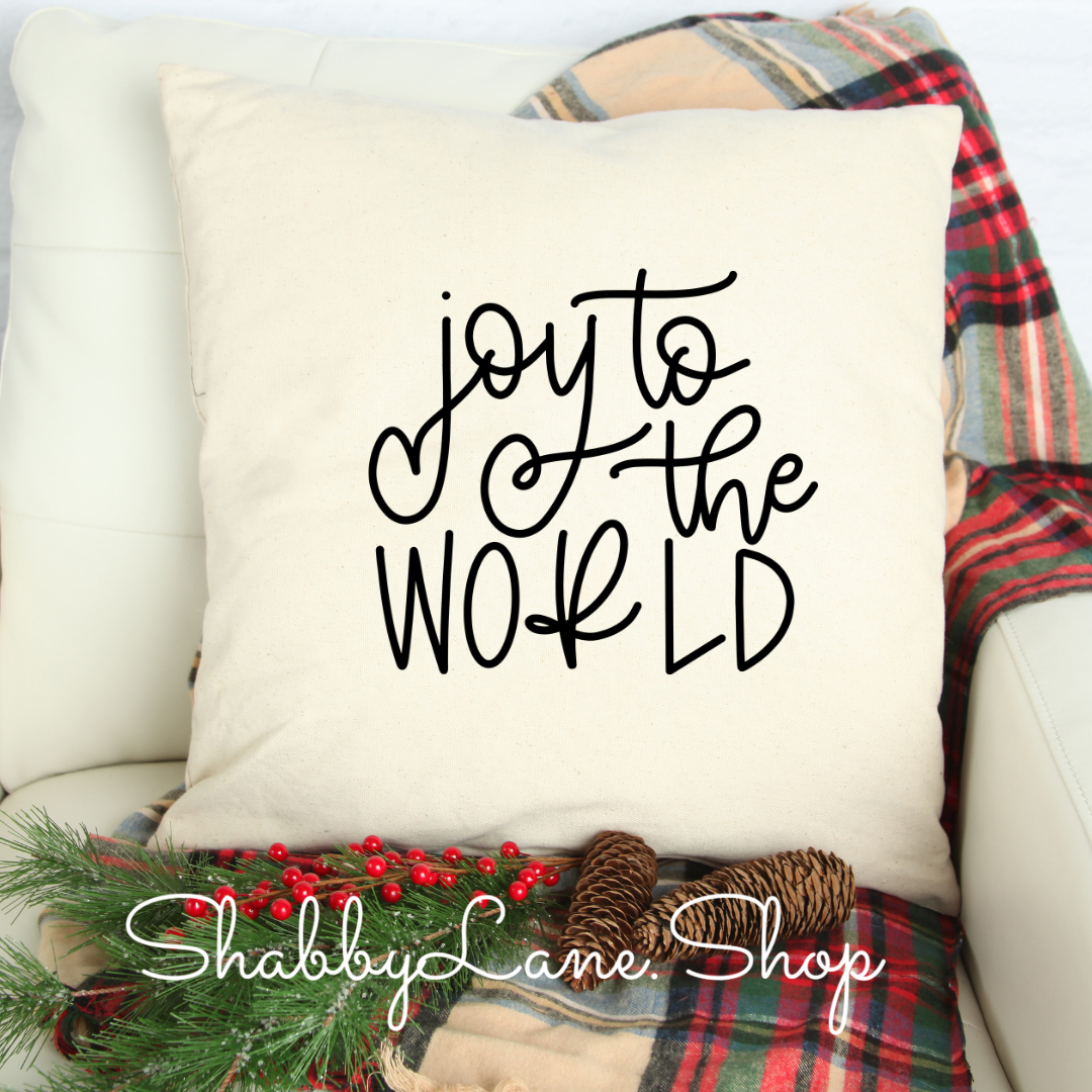 Joy to the world - white pillow Shabby Lane