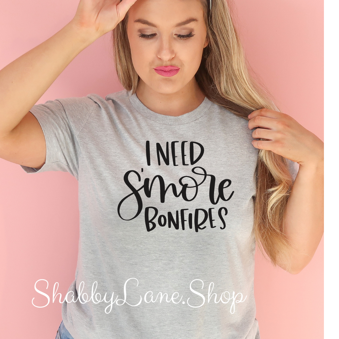 I need s’more bonfires - T-Shirt - Light Gray tee Shabby Lane