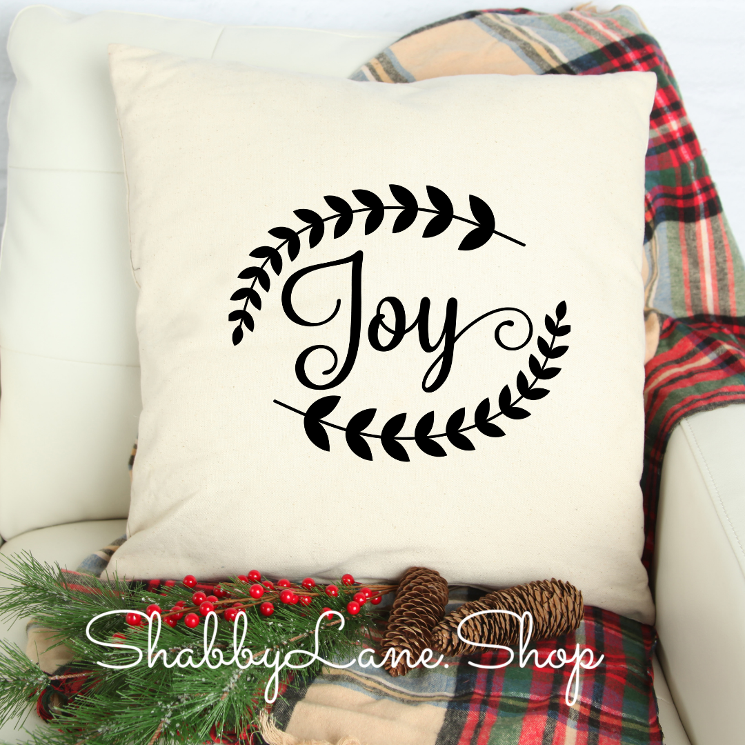 Joy- white pillow Shabby Lane