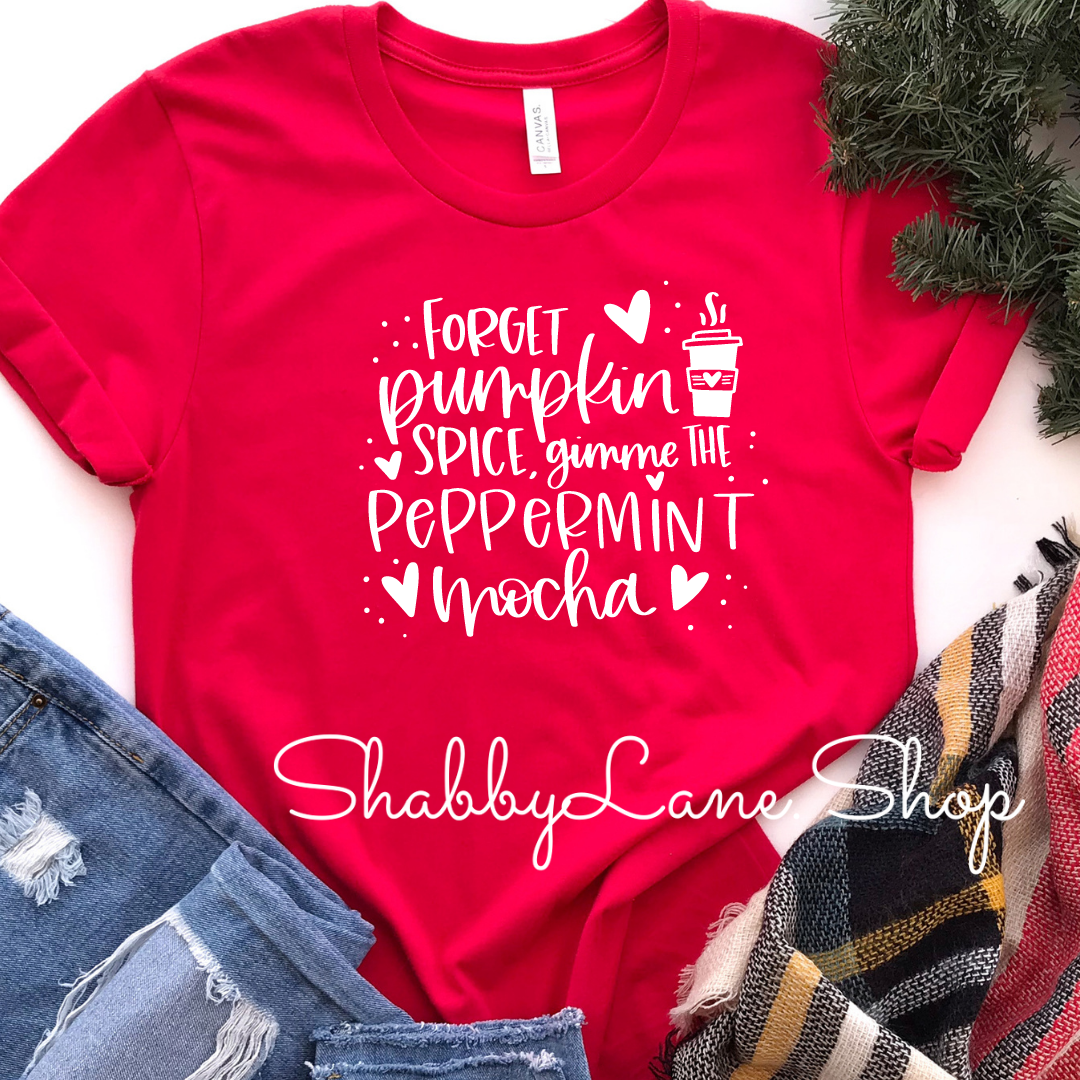 Gimme peppermint mocha - Red Short Sleeve tee Shabby Lane