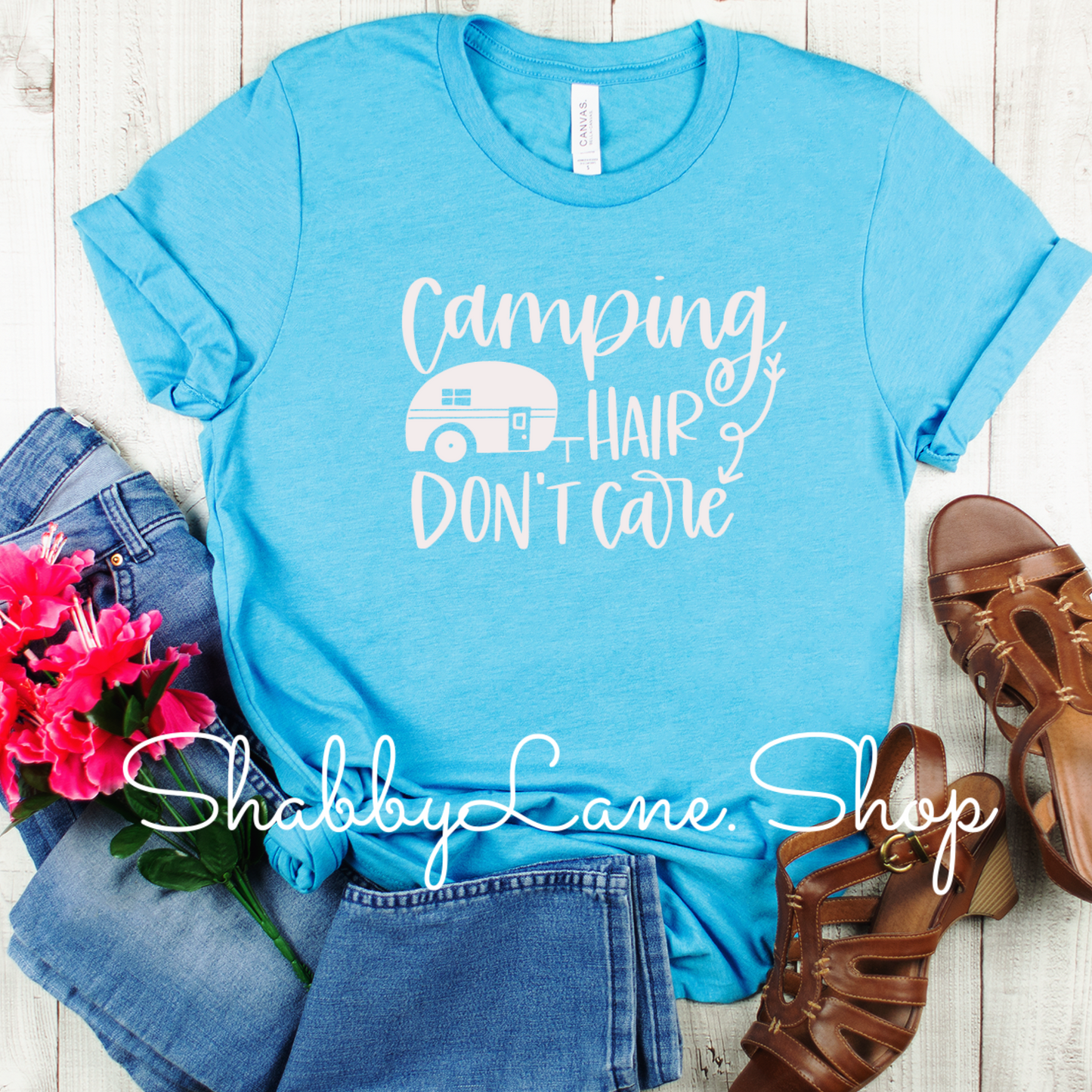 Camping hair - Aqua tee tee Shabby Lane