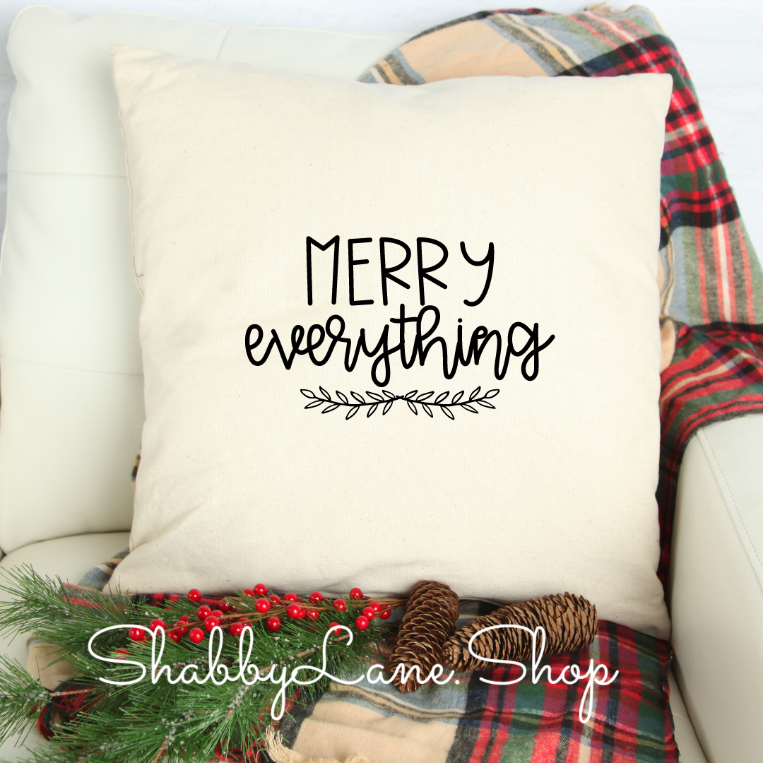 Merry everything - white pillow Shabby Lane