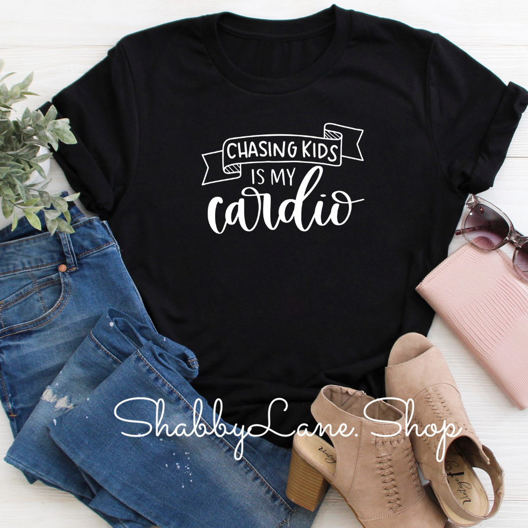 Chasing kids - black tee tee Shabby Lane