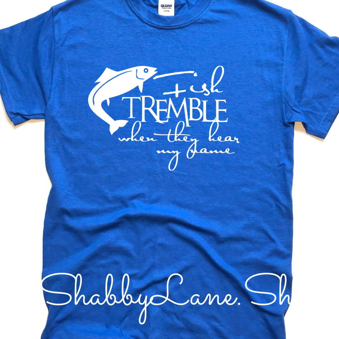 Fish Fear My Name - Royal blue tee Shabby Lane