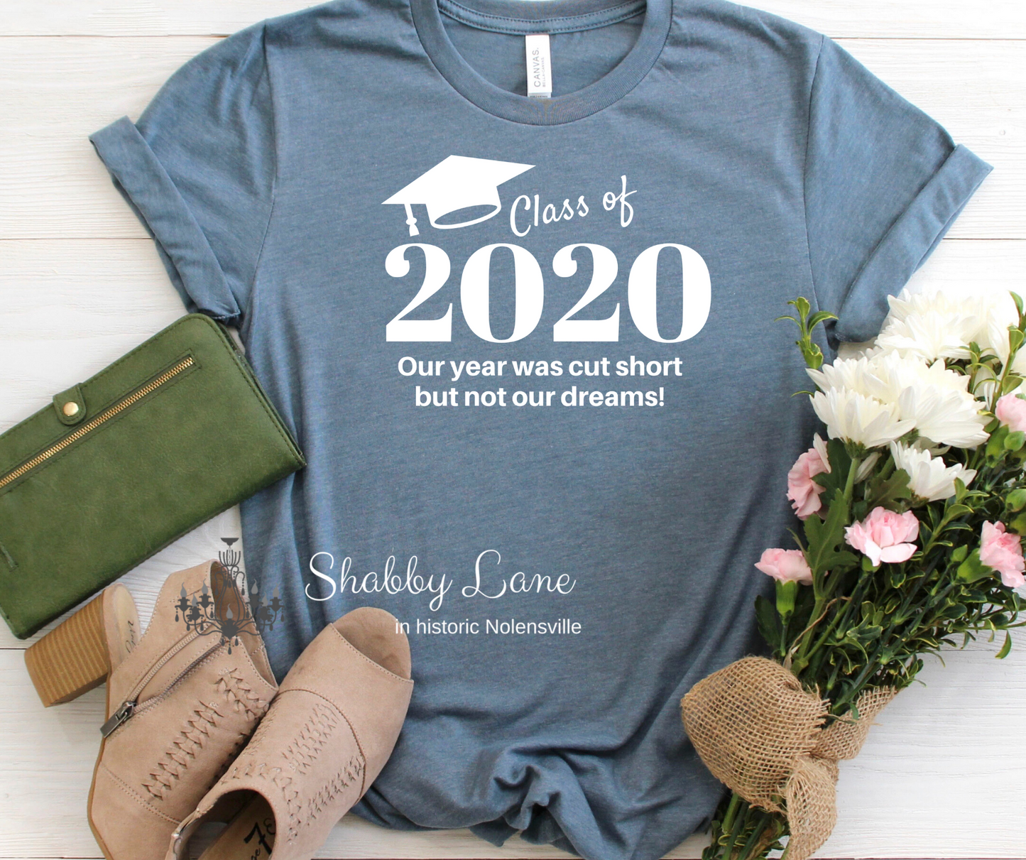 Class of 2020 tee Slate blue tee Shabby Lane