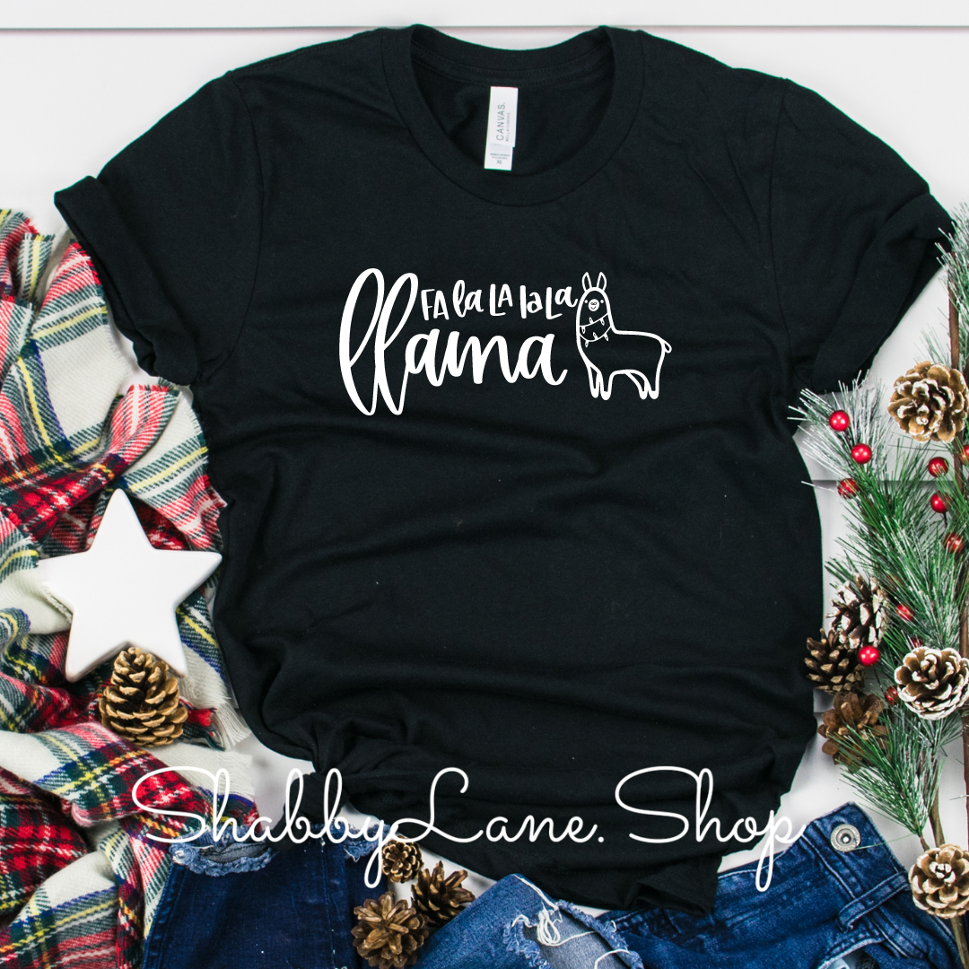 Fala lama Black tee Shabby Lane