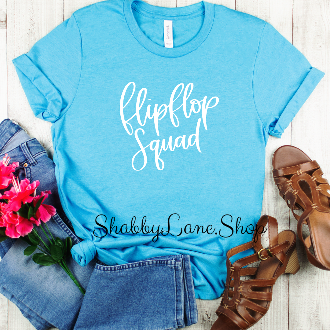 Flip flop squad - Aqua T-shirt tee Shabby Lane