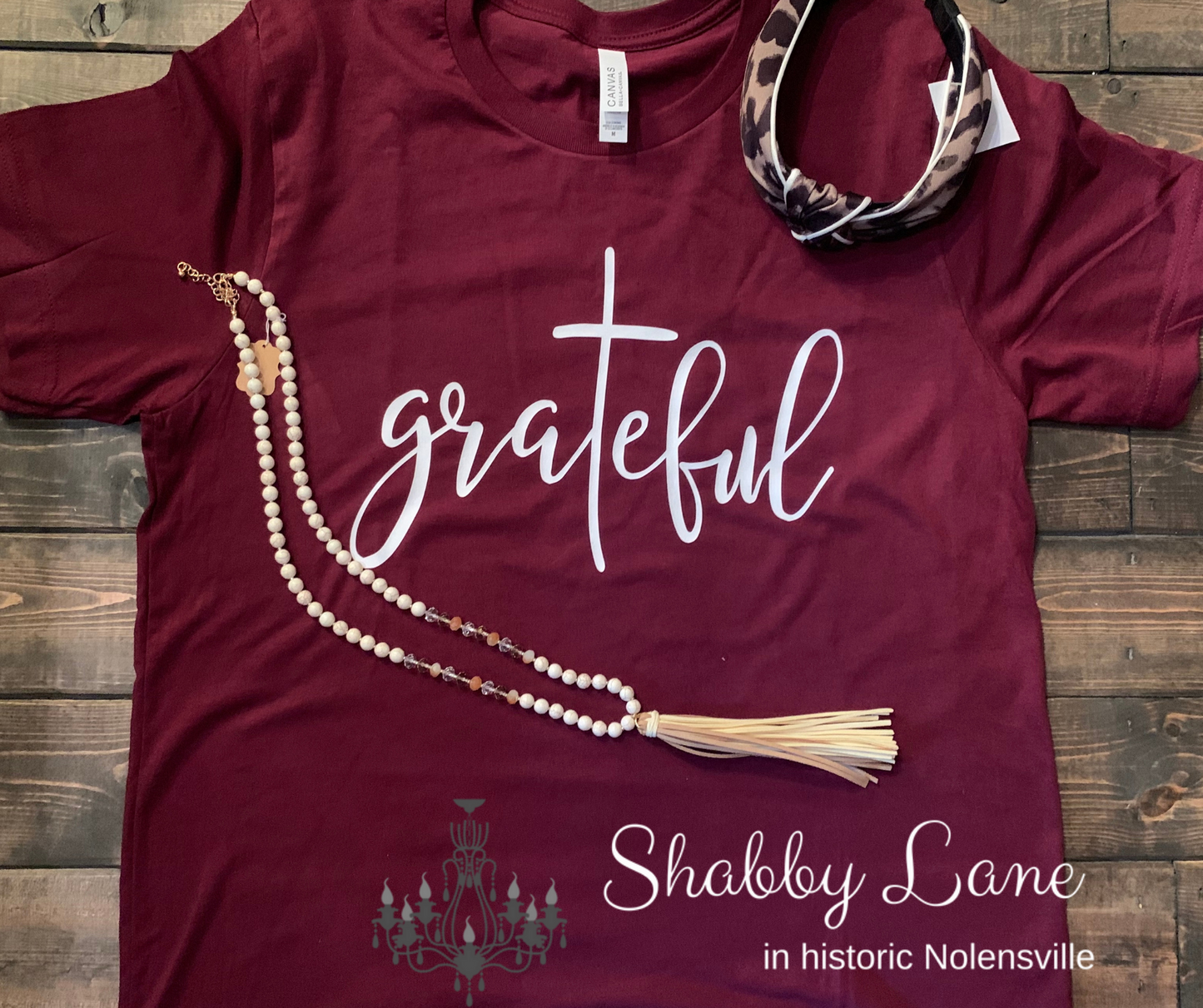Grateful maroon tee Shabby Lane