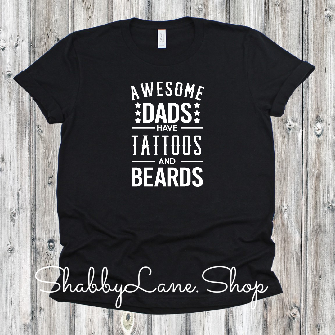 Awesome Dads. Tattoos beards - black tee Shabby Lane