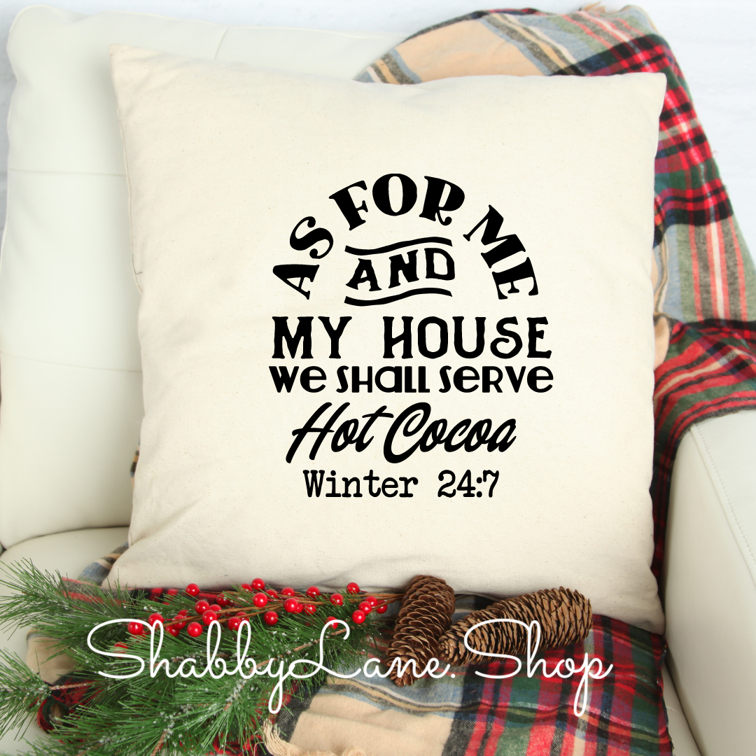 Hot cocoa Winter 24/7 - white pillow Shabby Lane