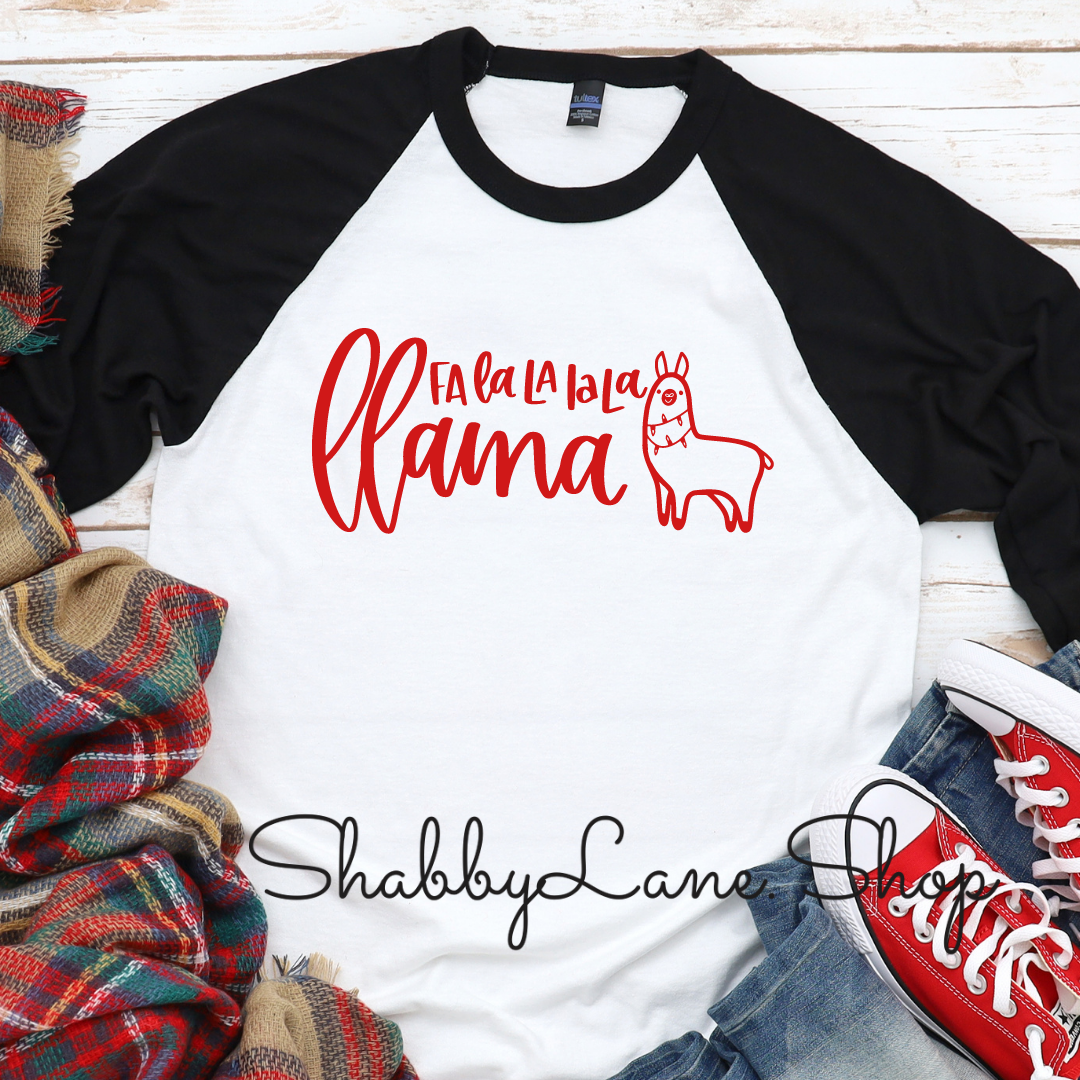 Fala lama - black sleeves tee Shabby Lane