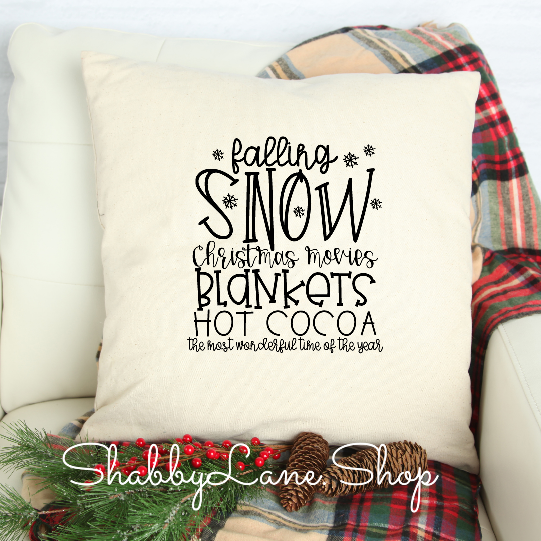 Falling snow - white pillow Shabby Lane