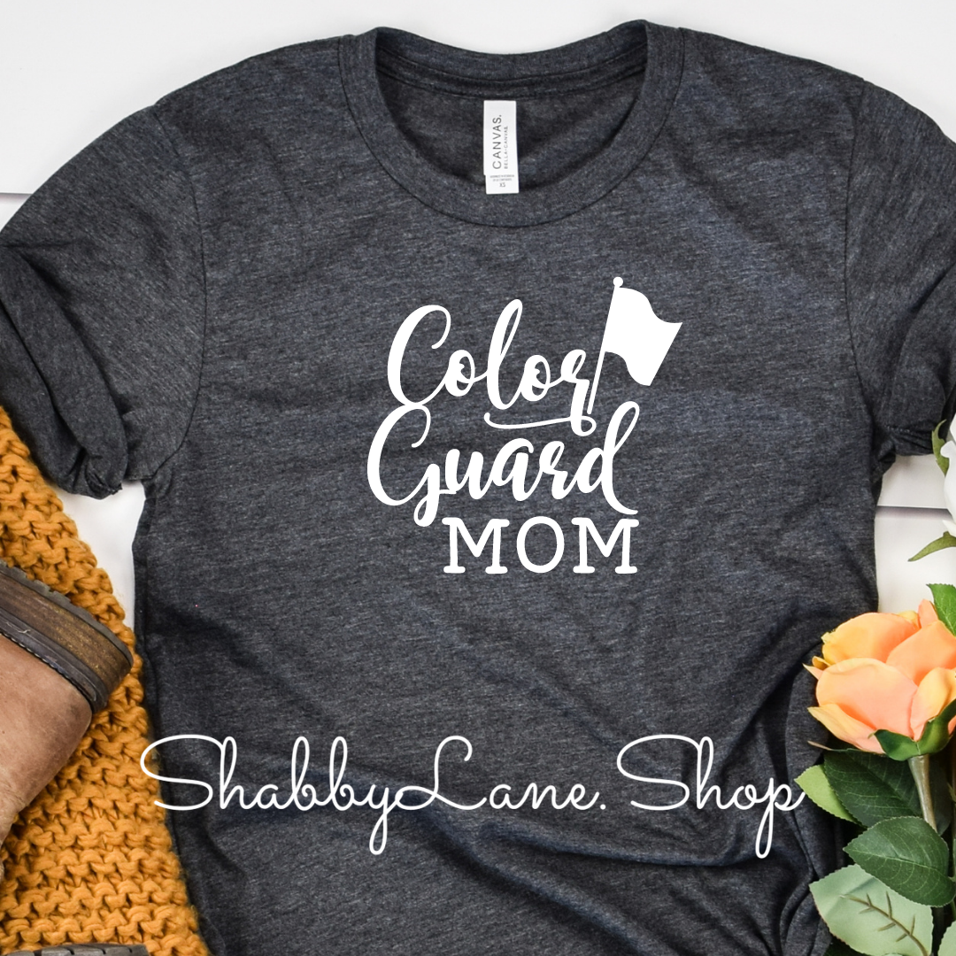 Color Guard Mom - Dark Gray tee Shabby Lane